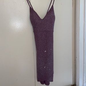 Sparkly purple bodycon dress